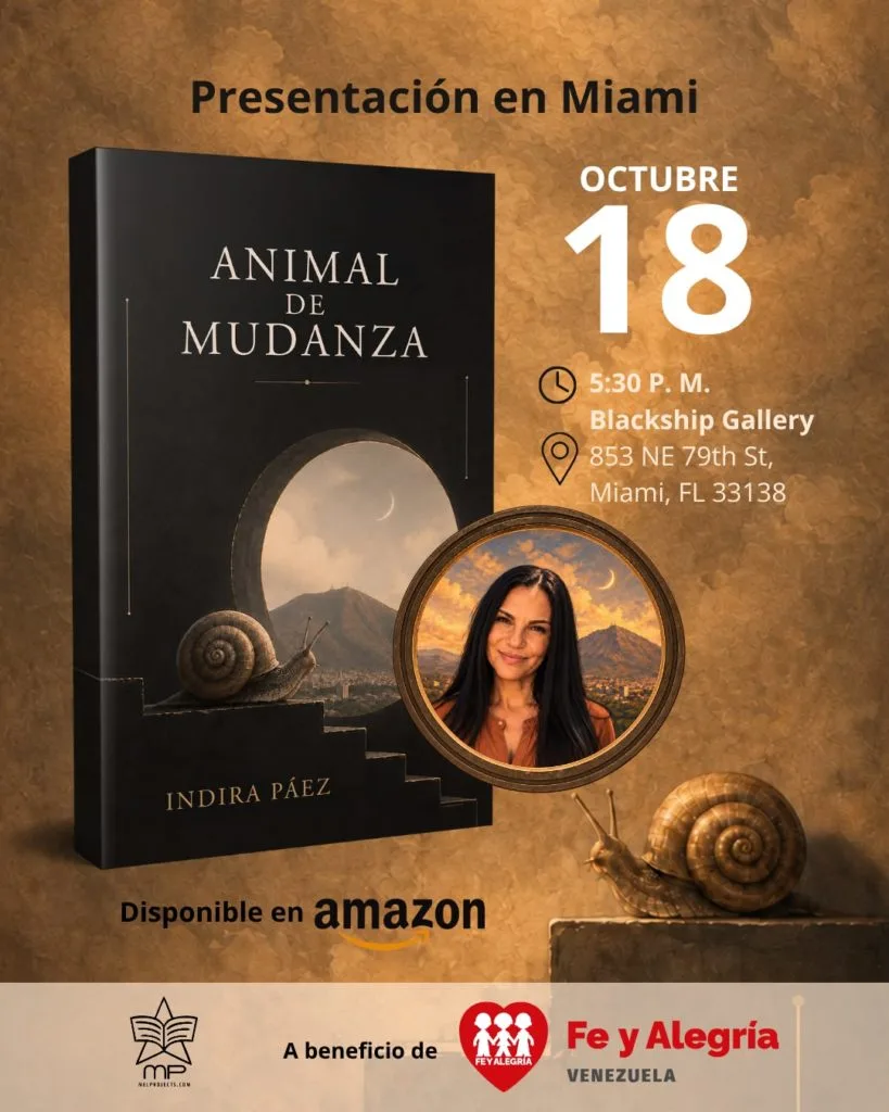 Indira Páez presenta su segundo poemario Animal de mudanza, un libro acerca del desarraigo que lleva a Venezuela como equipaje