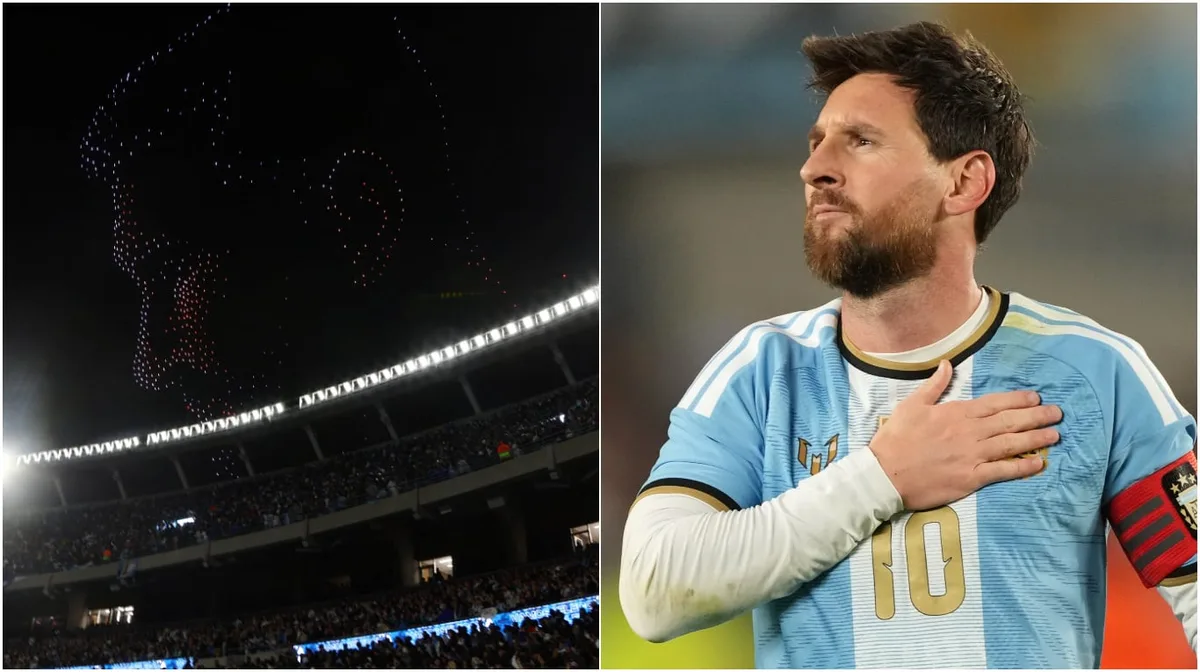 Tras las críticas, qué dijo la empresa que apareció en el show de drones de la despedida de Messi