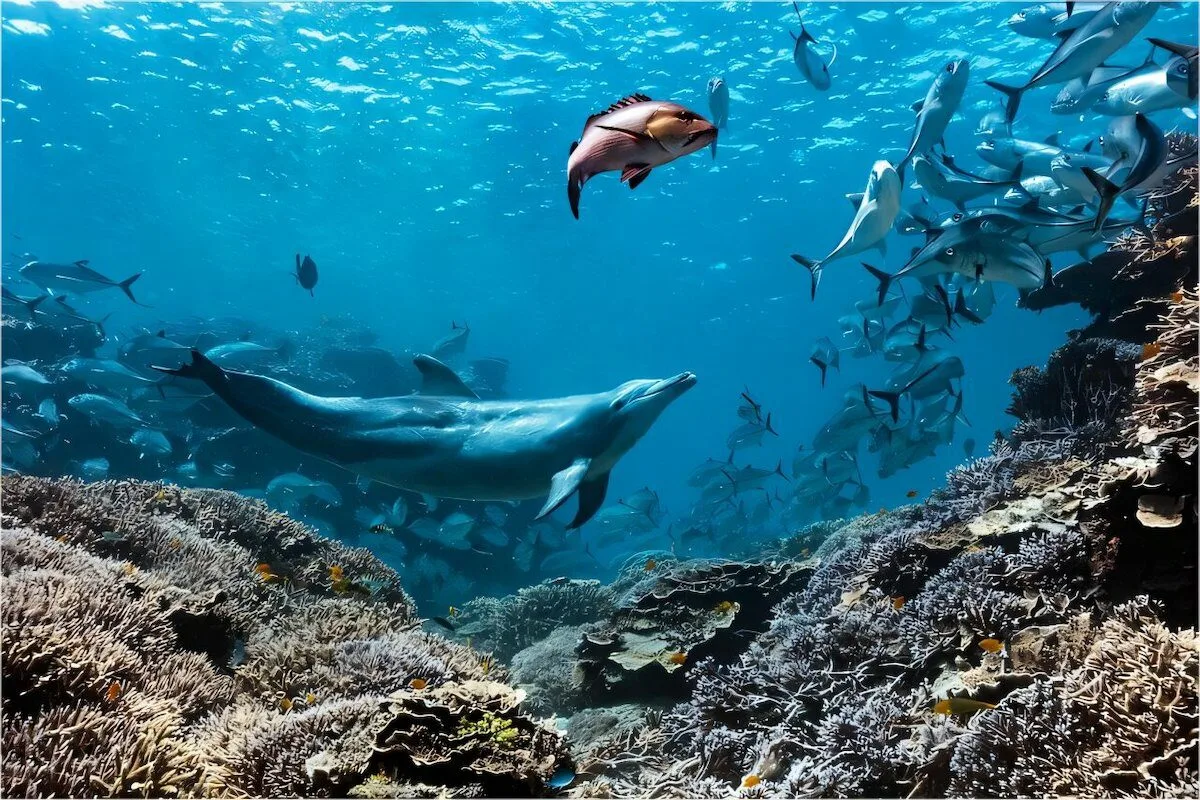 Golfinho persegue peixes até vomitarem — e depois rouba-lhes a refeição