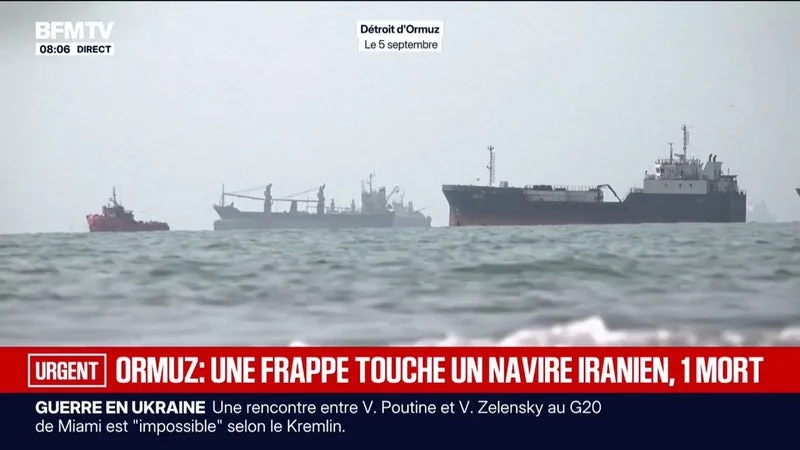 Ormuz: l'Iran fait état d'une frappe contre un de ses navires commerciaux, un mort
