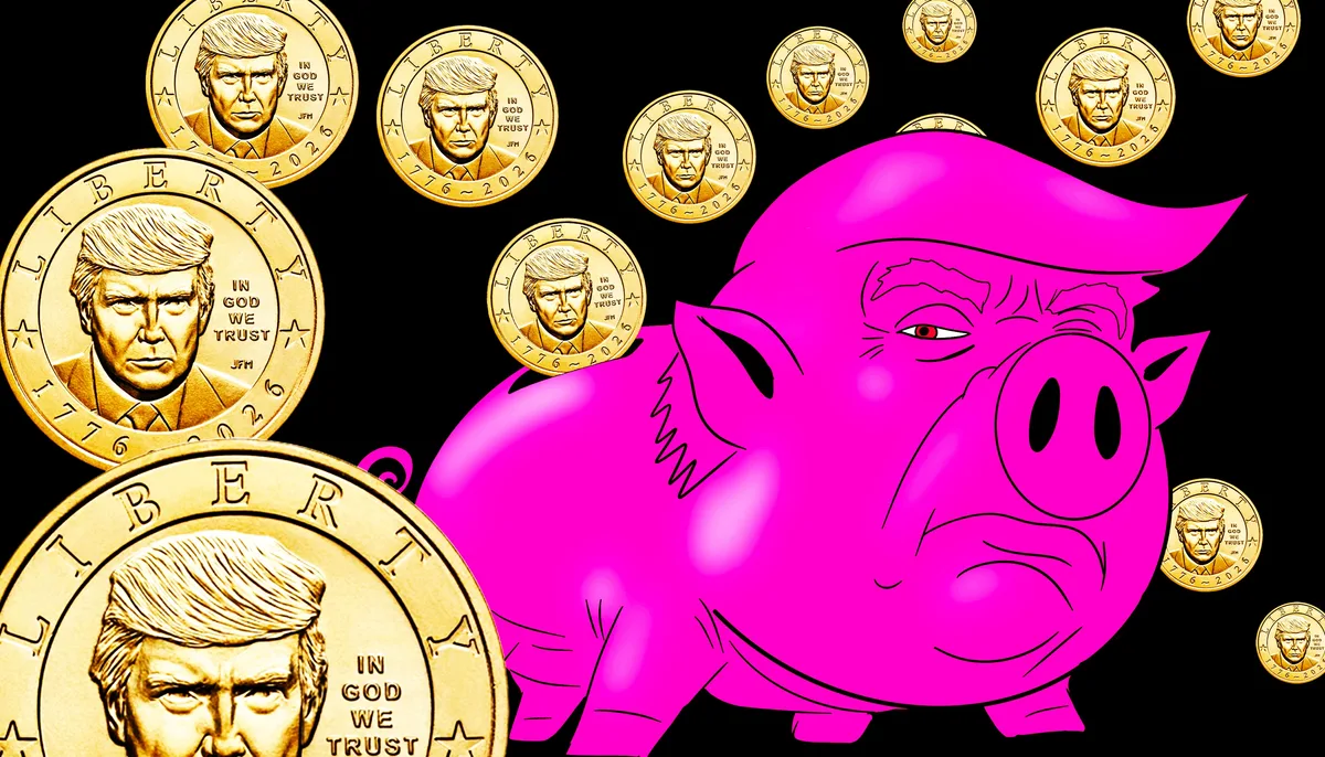 Trump Ridiculed Over Coin Gaffe Showing U.S. Ending in 2026