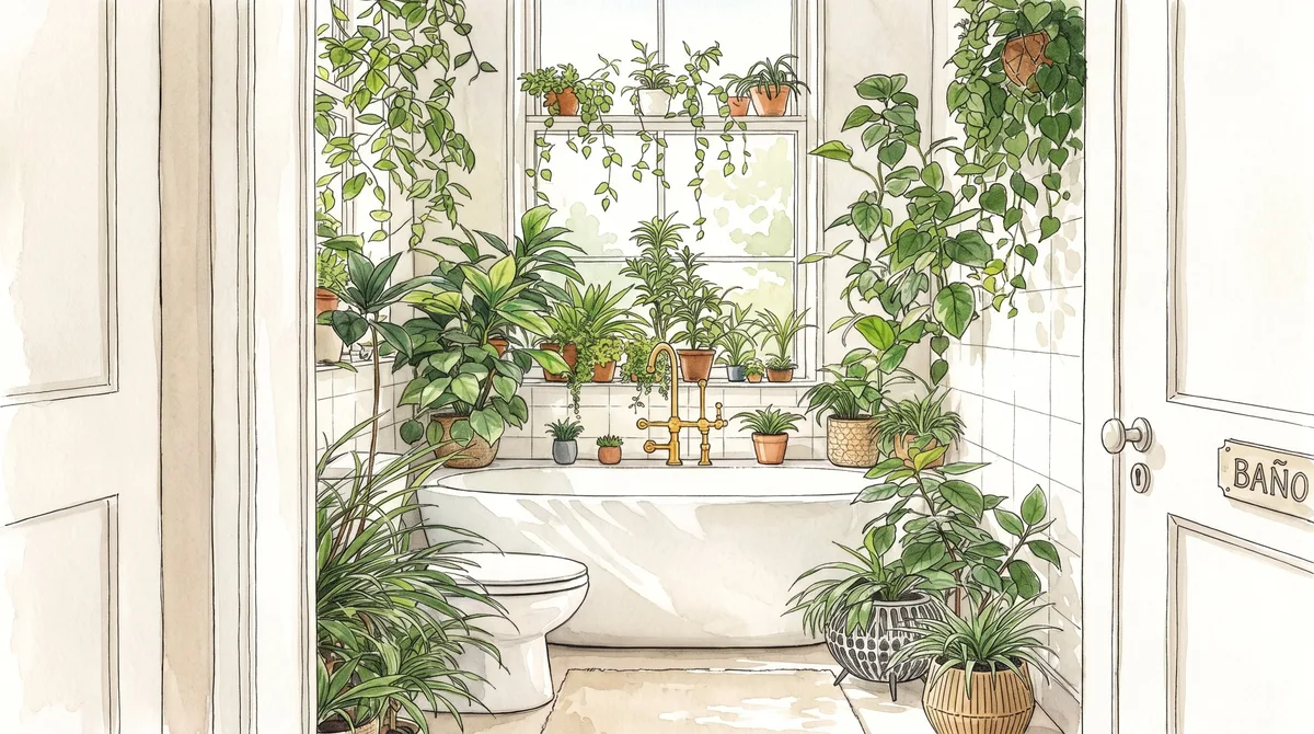 Qué plantas pueden crecer en el baño y cómo elegirlas según la luz disponible