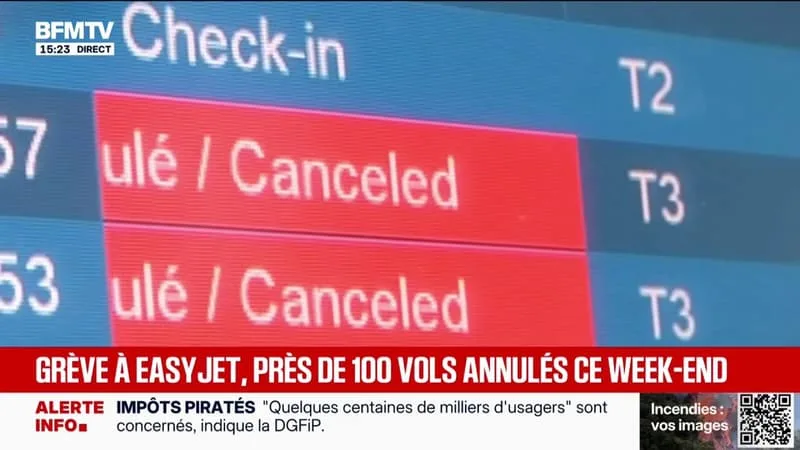 Près de 100 vols EasyJet annulés en raison d'une grève du personnel insatisfait des conditions de travail
