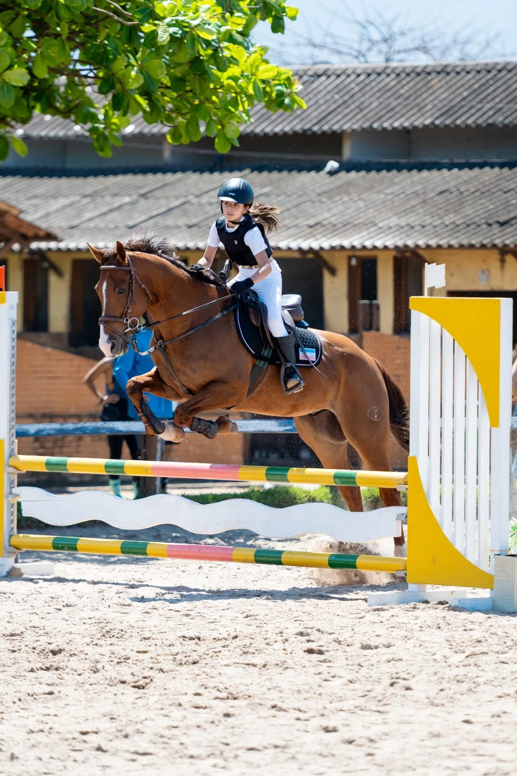 Aos 11 anos, Alice Cibien estreia cavalo da seleção brasileira no Jockey Clube de Vila Velha