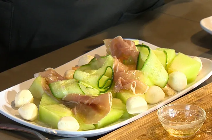 Simply Delicious Recipe: Bocconcini salad with prosciutto and Ontario Cantaloupe