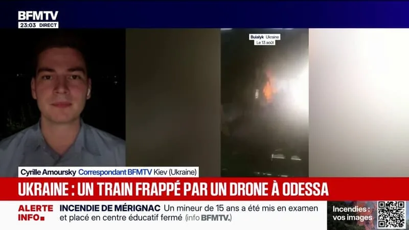 Guerre en Ukraine: un train frappé par un drone dans la région d'Odessa