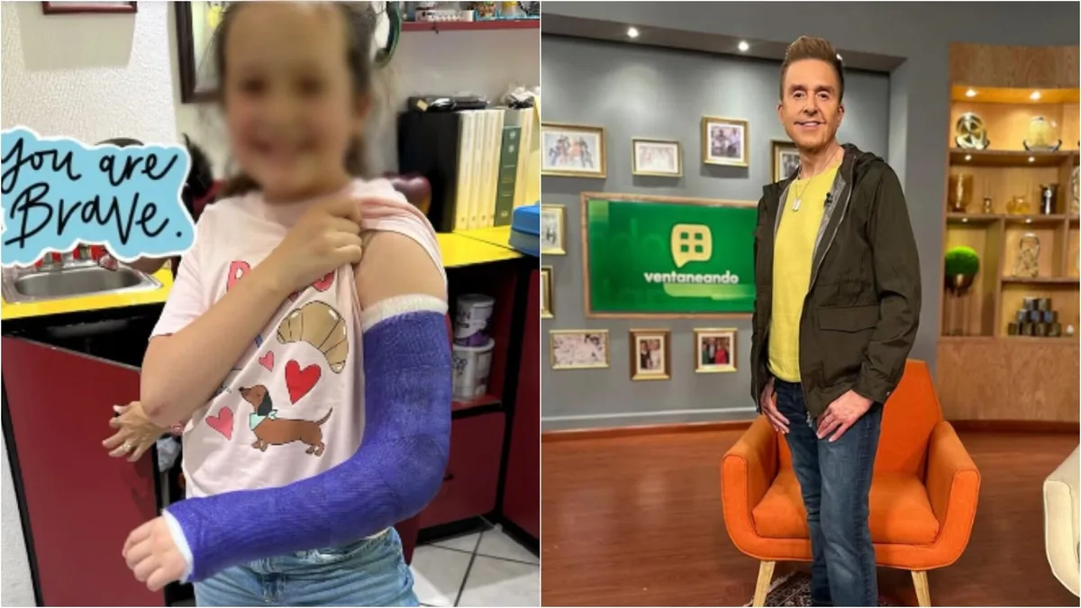 Michaela, hija de Daniel Bisogno, termina con el brazo enyesado tras accidente
