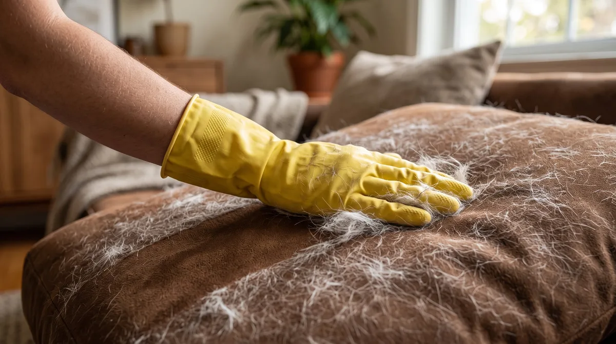 Truco casero para quitar todo el pelo de mascota del sillón: fácil y efectivo
