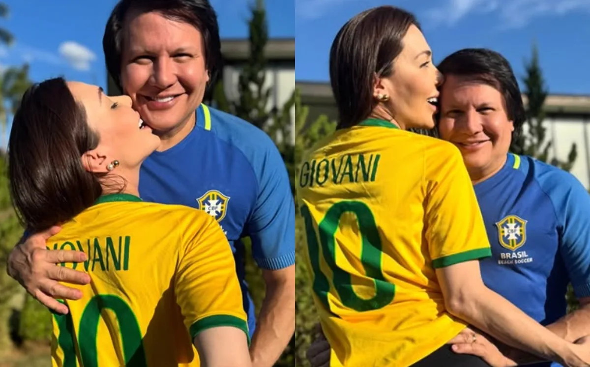 Esposa de Giovani diz que sertanejo saiu para fazer show e surgiu em festa com outra: 'Levou mulher para nossa casa de campo'