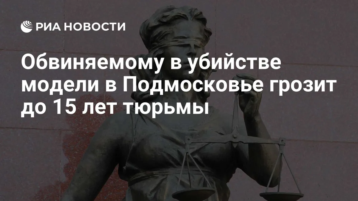 Обвиняемому в убийстве модели в Подмосковье грозит до 15 лет тюрьмы