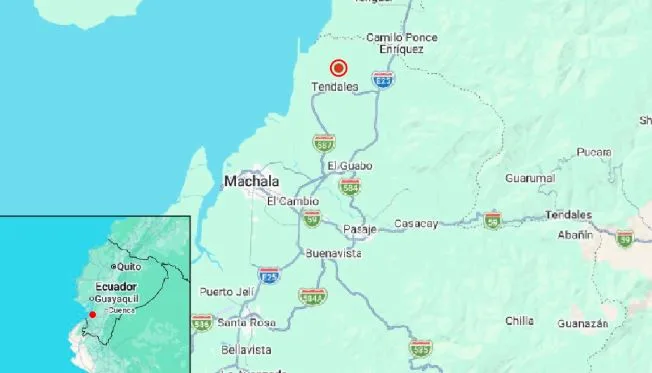 Doble sismo sacudió a una provincia ecuatoriana fronteriza con Perú este #27Ago
