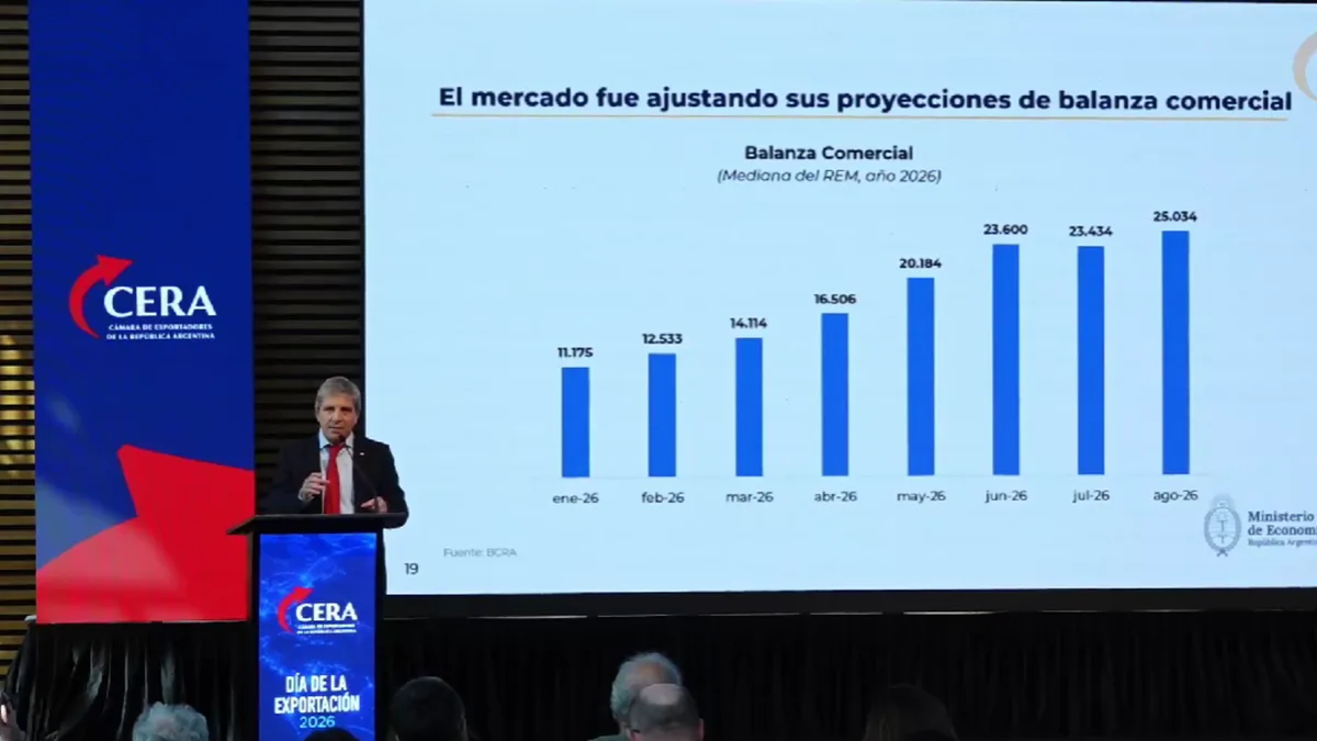 Luis Caputo anticipó superávit financiero para 2027 y aseguró que estamos en "niveles récord" de exportaciones