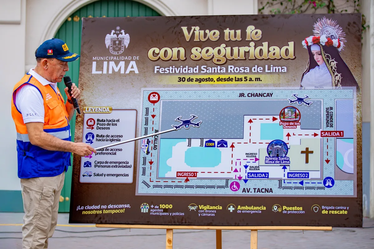 Santa Rosa de Lima: acceso y salidas al pozo de los deseos y a la iglesia de la avenida Tacna este domingo
