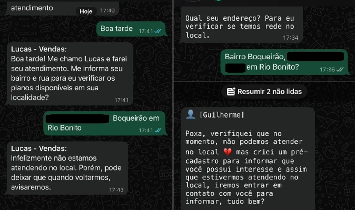 Funcionários de operadoras de internet denunciam sofrer ameaças em bairro de Rio Bonito; moradores ficam sem serviço