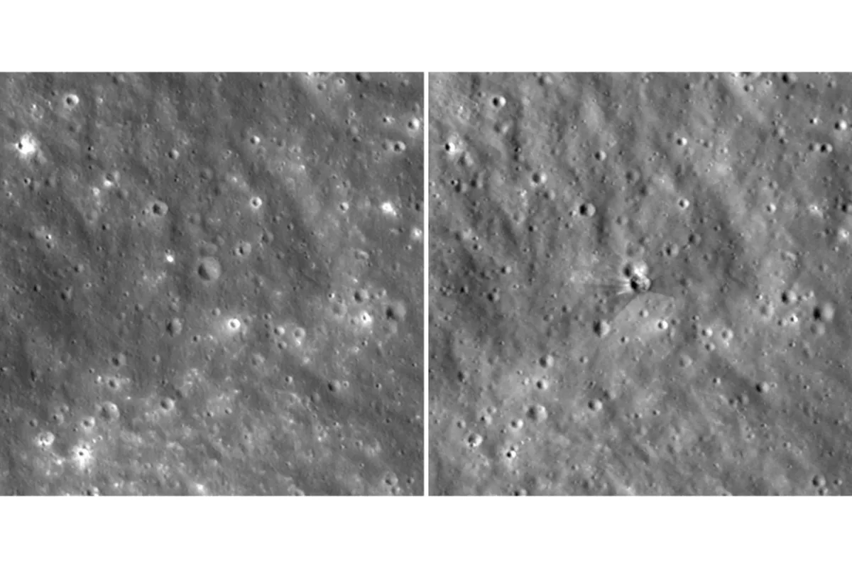 Estas imágenes de la NASA muestran el cráter provocado por un cohete de SpaceX que chocó en la Luna