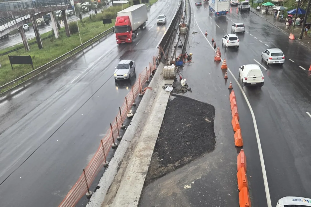 DNIT descobre o que causou buraco na BR-324 e define solução para o problema