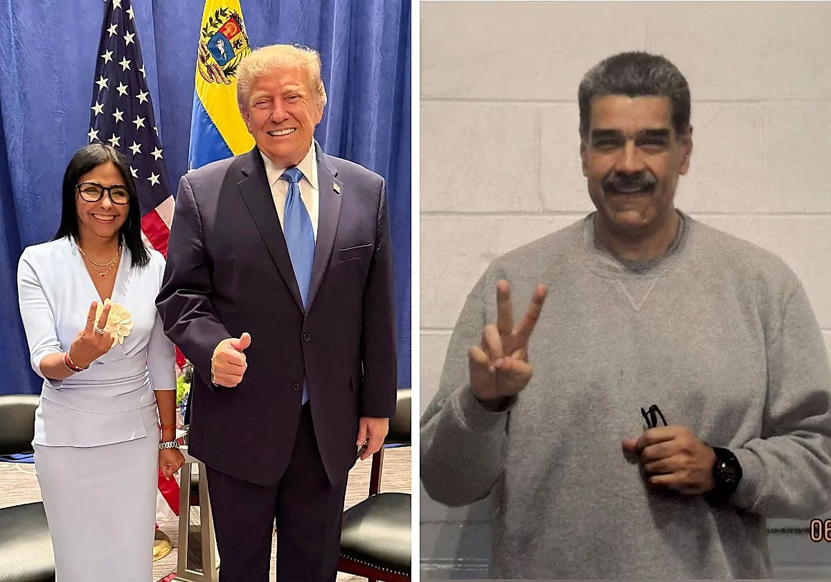 Delcy Rodríguez aprovecha su foto con Trump para enviar un mensaje al chavismo