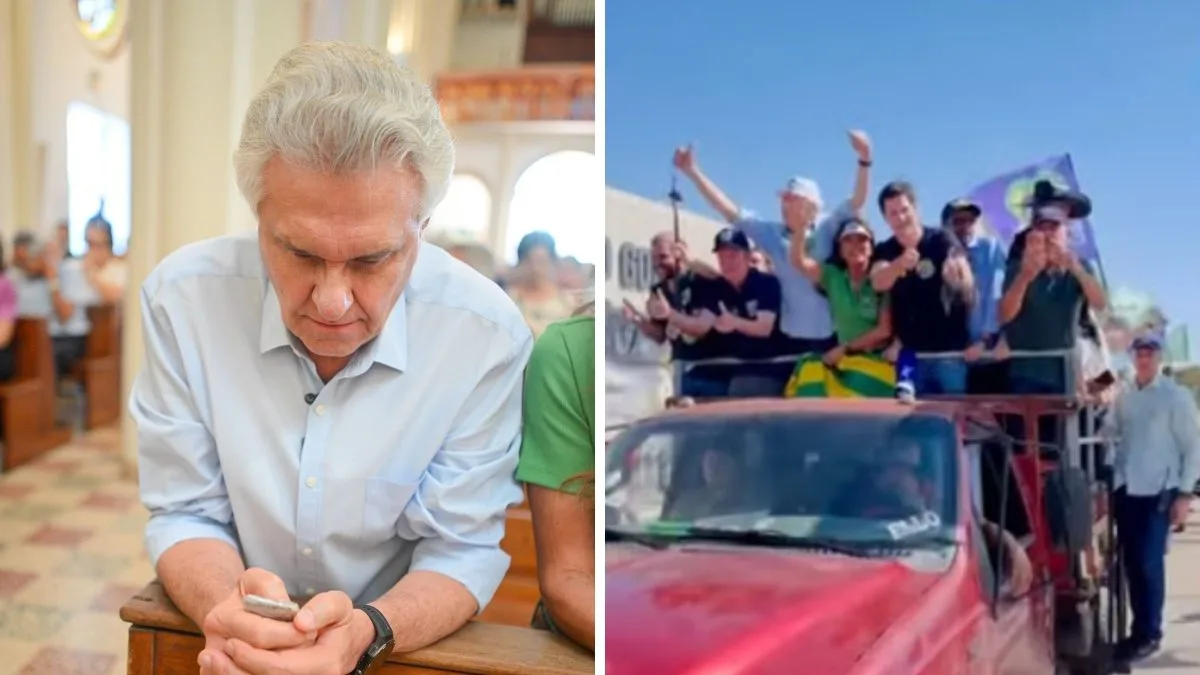 Caiado inicia campanha após missa e faz carreata em Goiás: ‘Resgatar esse Brasil sofrido’