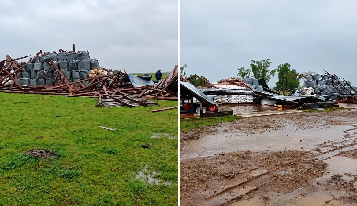 Temporal causa destruição em cabanha gaúcha de quase 120 anos
