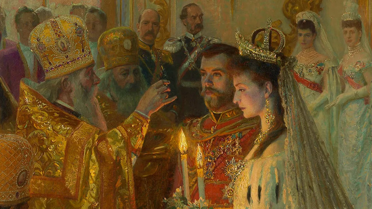 Más de 10 kilos de plata y un destino trágico: la historia del impresionante vestido de novia de la última emperatriz rusa