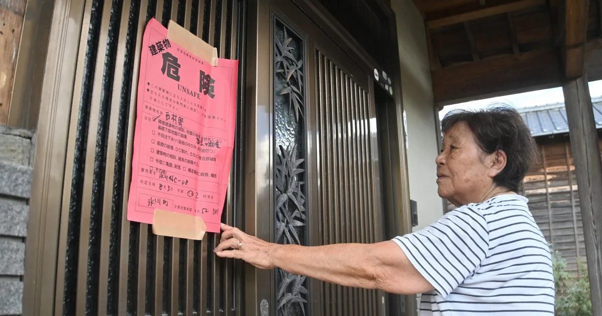 「自分で何とか…」 危険判定の家にとどまる高齢女性 熊本地震