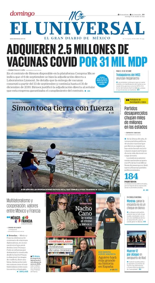 Portada impresa del 11 de octubre de 2026