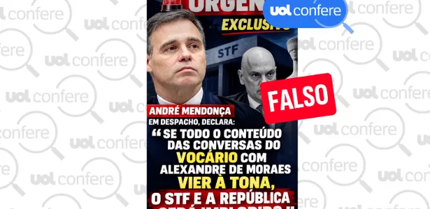Mendonça não declarou que mensagens de Vorcaro a Moraes implodiriam o STF
