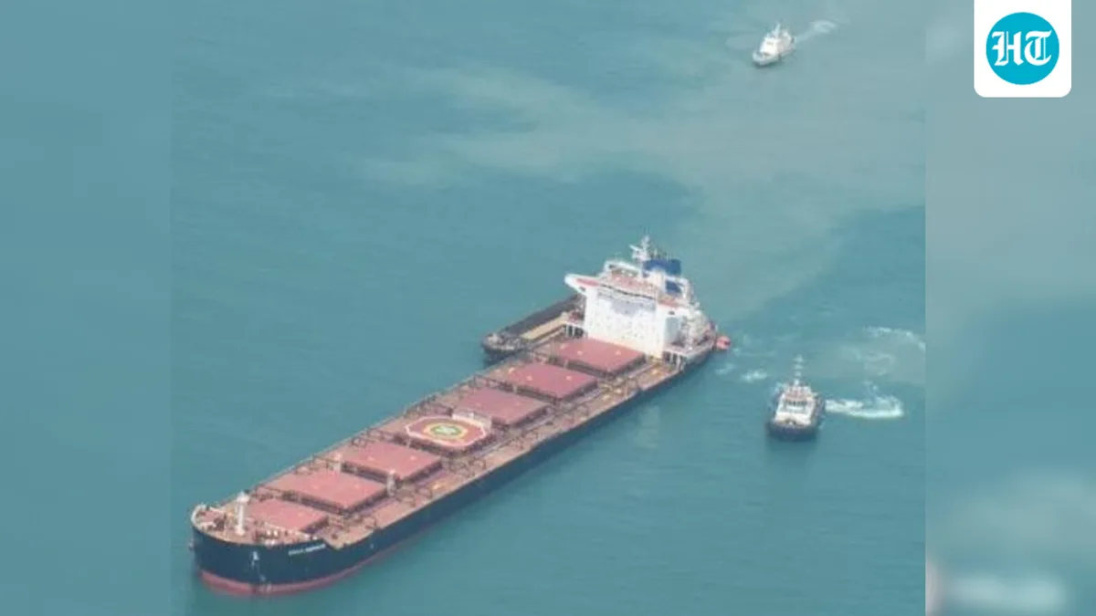 21 rescued after two merchant ships collide near Gujarat coast, pollution response measures activated: Coast Guard