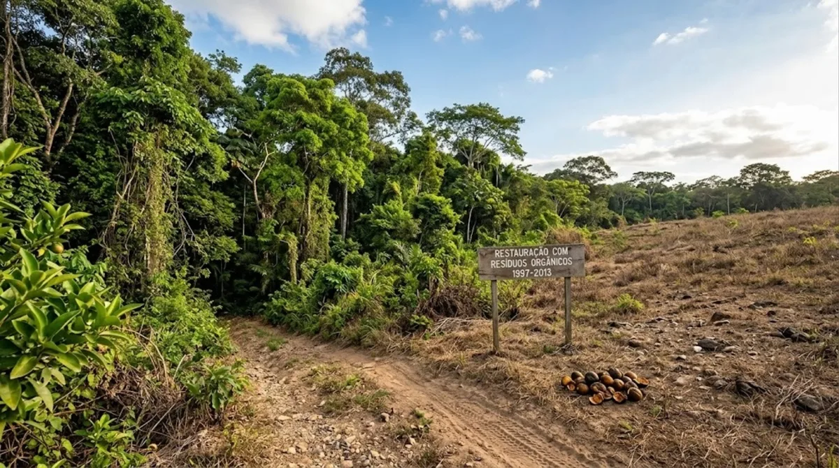 Em 1997, foram colocadas 12 mil toneladas de cascas de laranja em uma área degradada e o resultado 16 anos depois surpreendeu a ciência