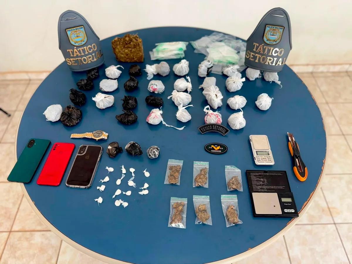 Amigos são presos com drogas na casa da avó de um deles no bairro dos Estados, em Boa Vista