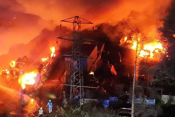 Cars destroyed in huge fire at parking site used by Gatwick Airport holidaymakers