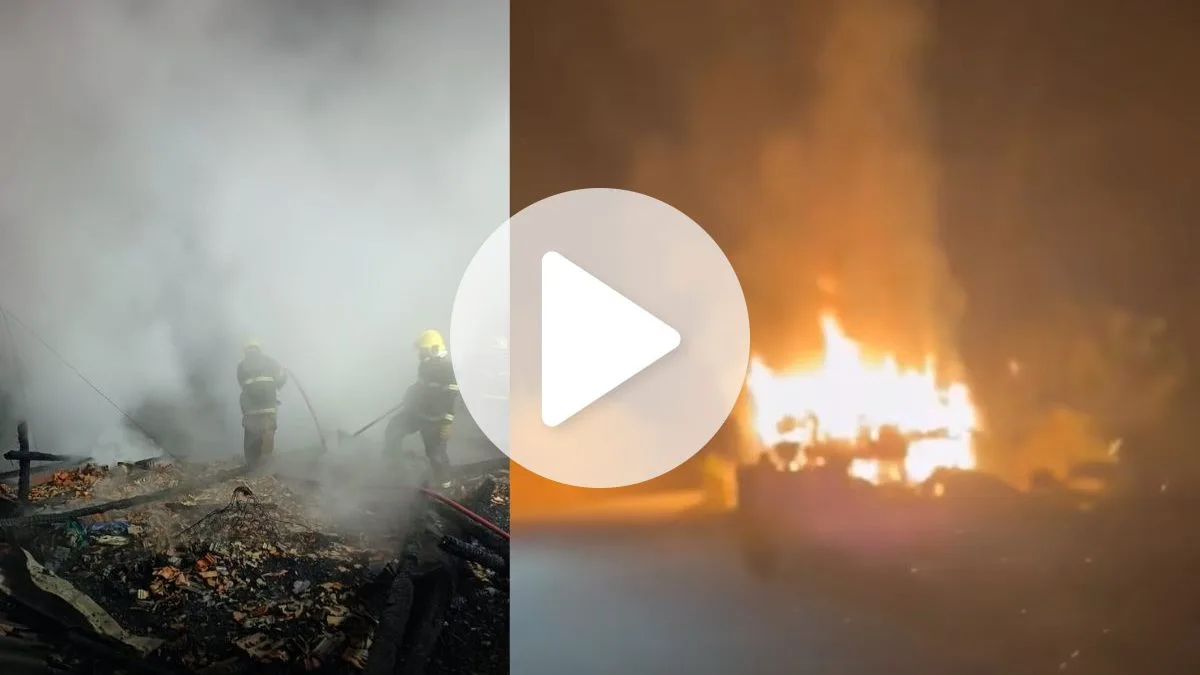 VÍDEO: Casa é completamente destruída por incêndio e mobiliza bombeiros em SC