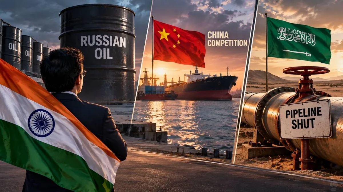 Russia oil squeeze, China competition, Saudi pipeline shut: India's crude crunch