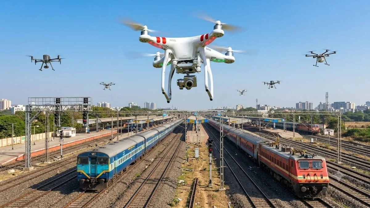 Railways deploys drones to curb stone pelting, theft and boost passenger safety