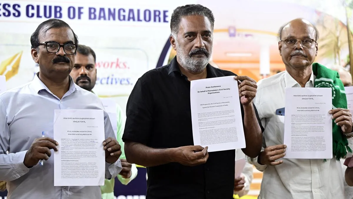 Civil society groups reject SIR draft rolls in Karnataka, announce ‘Election Commission Chalo’