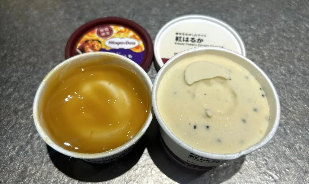 Japanese sweet potato ice cream season! Häagen-Dazs and Muji take different paths to our hearts