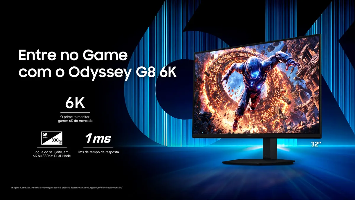 Odyssey G8 6K e OLED G8 chegam ao Brasil