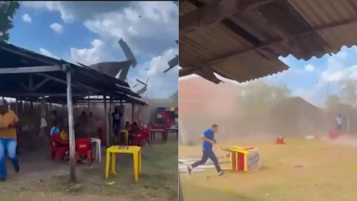 Rajada de vento arranca parte de telhado e assusta moradores em São Mateus do Maranhão