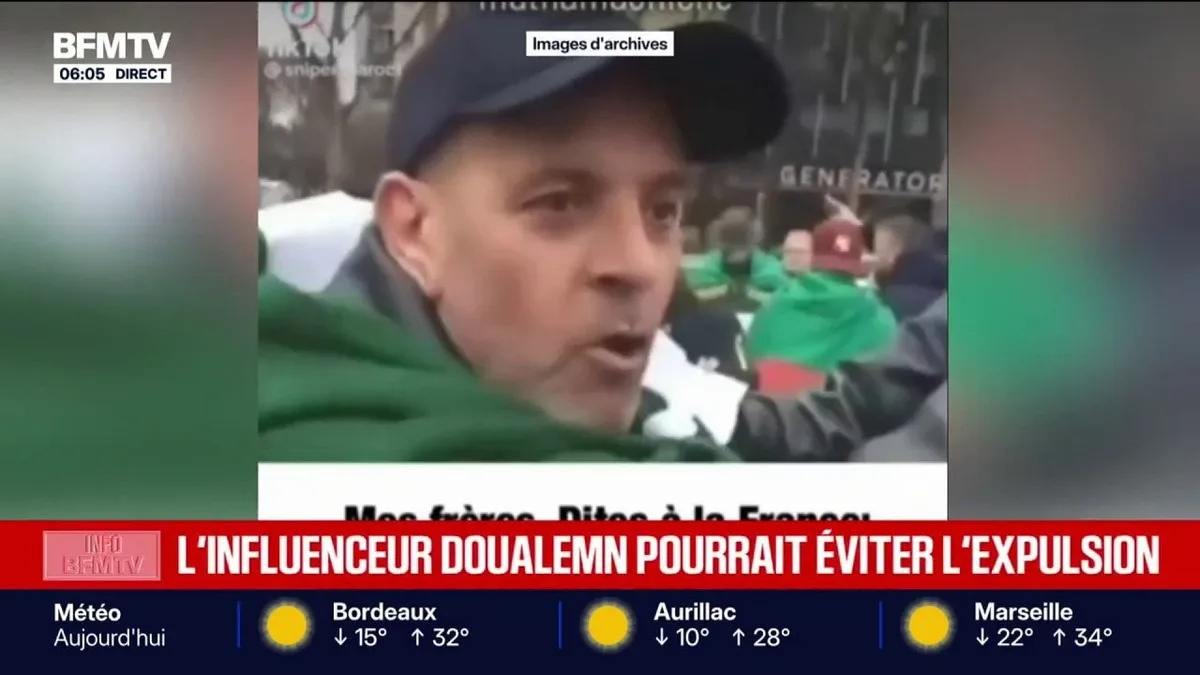 Doualemn: l'influenceur algérien pourrait éviter d'être expulsé