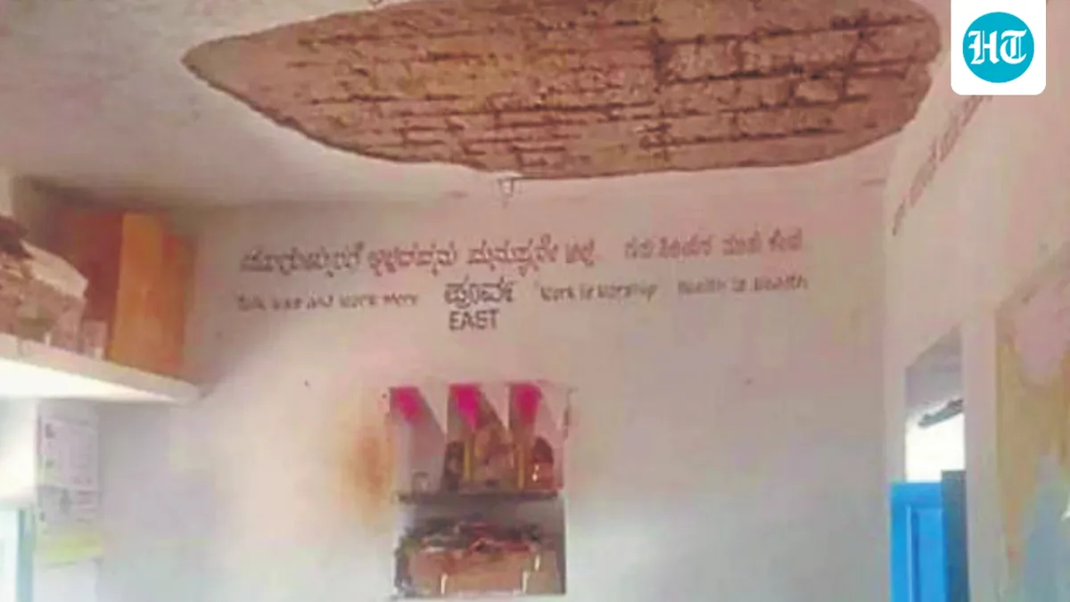 5 students injured after section of classroom ceiling falls at Karnataka school