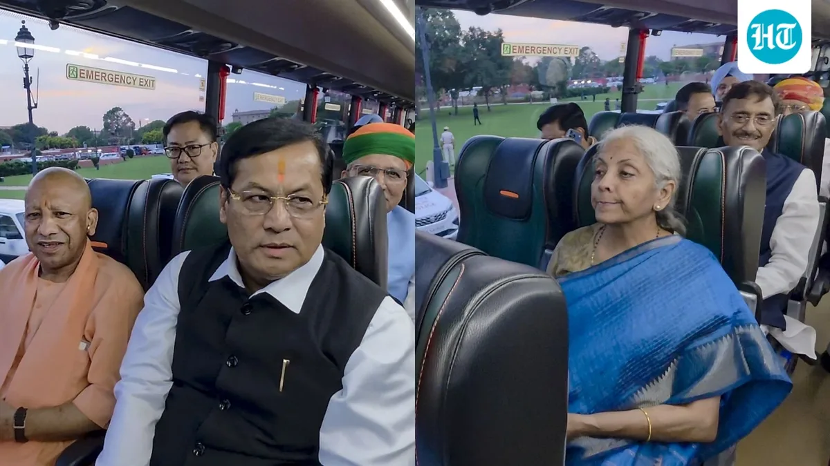 Union ministers and BJP CMs, including Amit Shah and Yogi Adityanath, head to BRICS gala dinner in buses | Watch