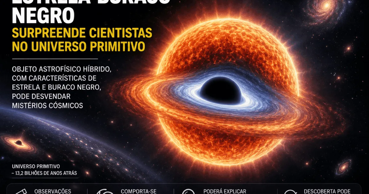“Estrela-buraco negro” surpreende cientistas no universo primitivo