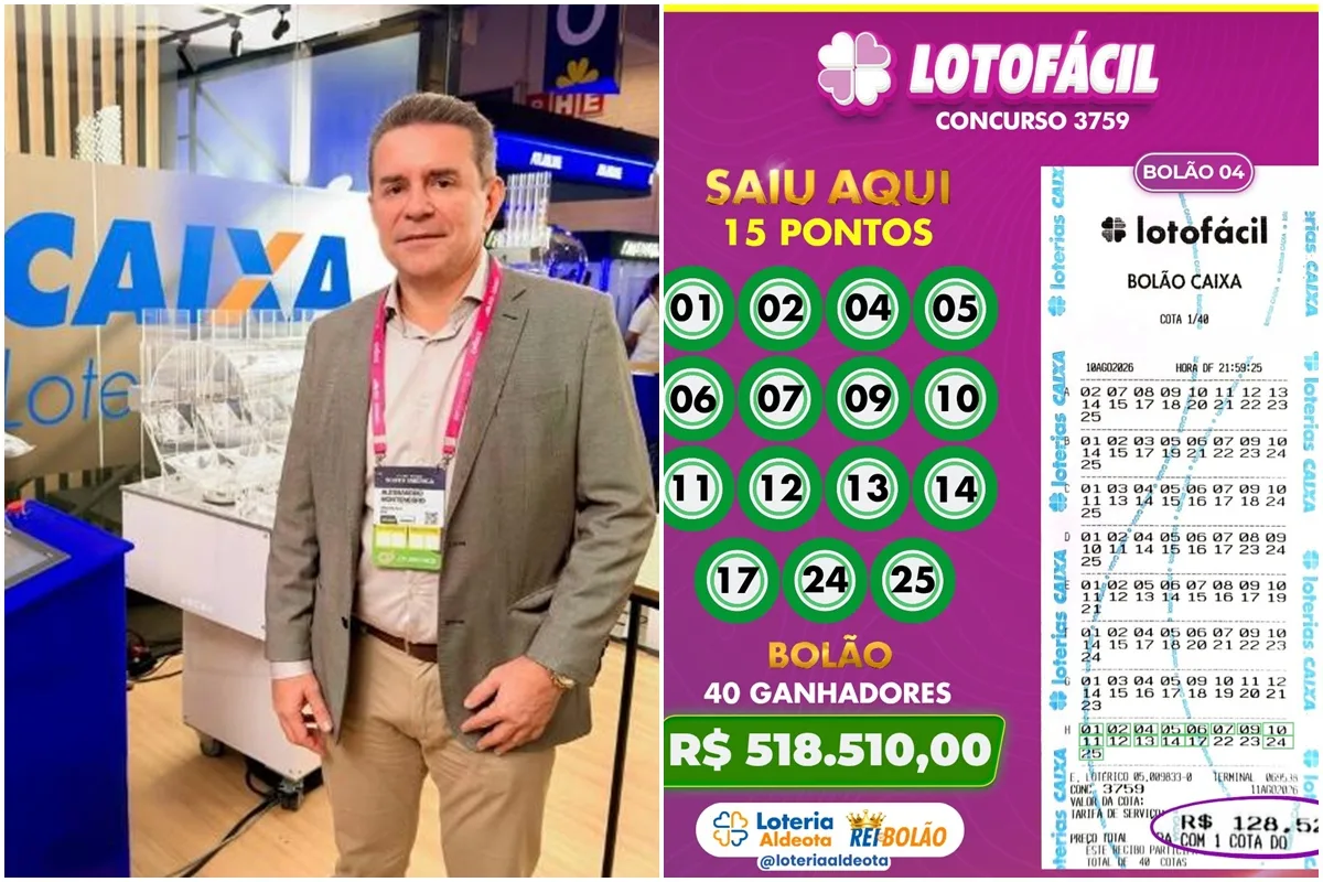 Após acertar duas Mega-Senas, "Rei do Bolão" ganha na Lotofácil