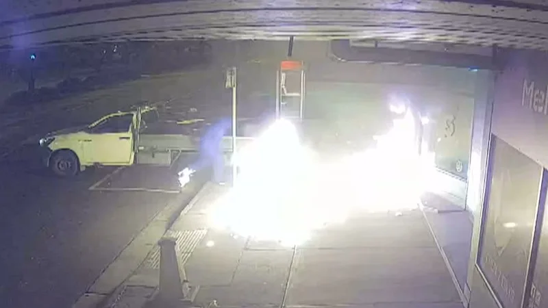 Alleged arsonist sets himself on fire