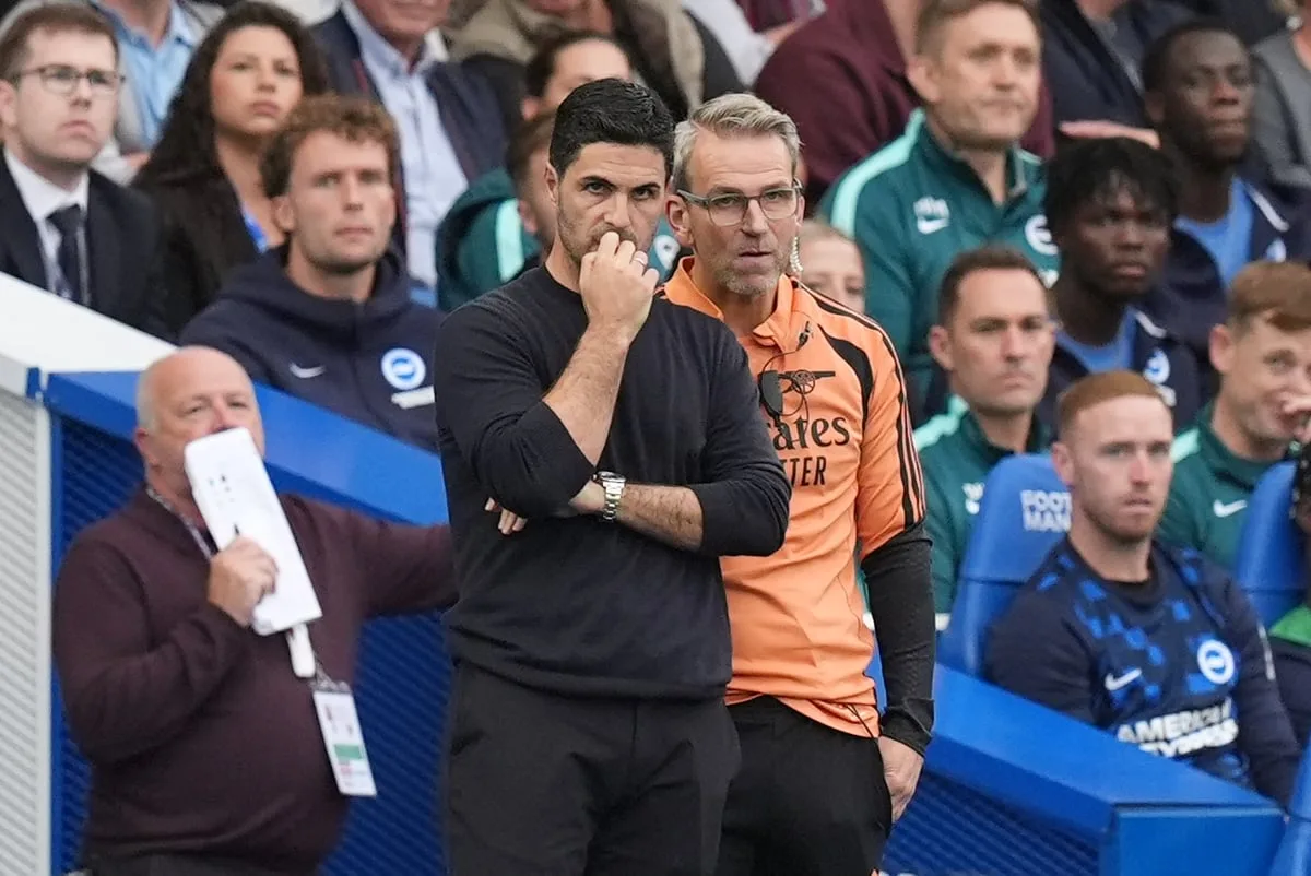 'Could sense it': Mikel Arteta admits Arsenal troubles in Brighton loss and explains delayed substitutions