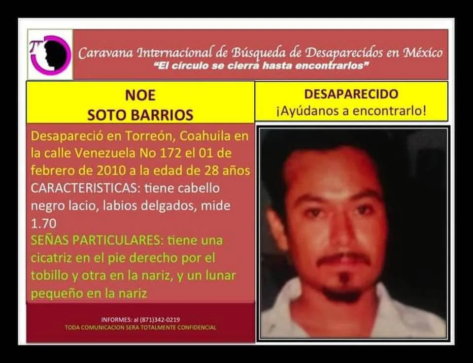 16 años después, familia sigue buscando a Noé Soto en Torreón
