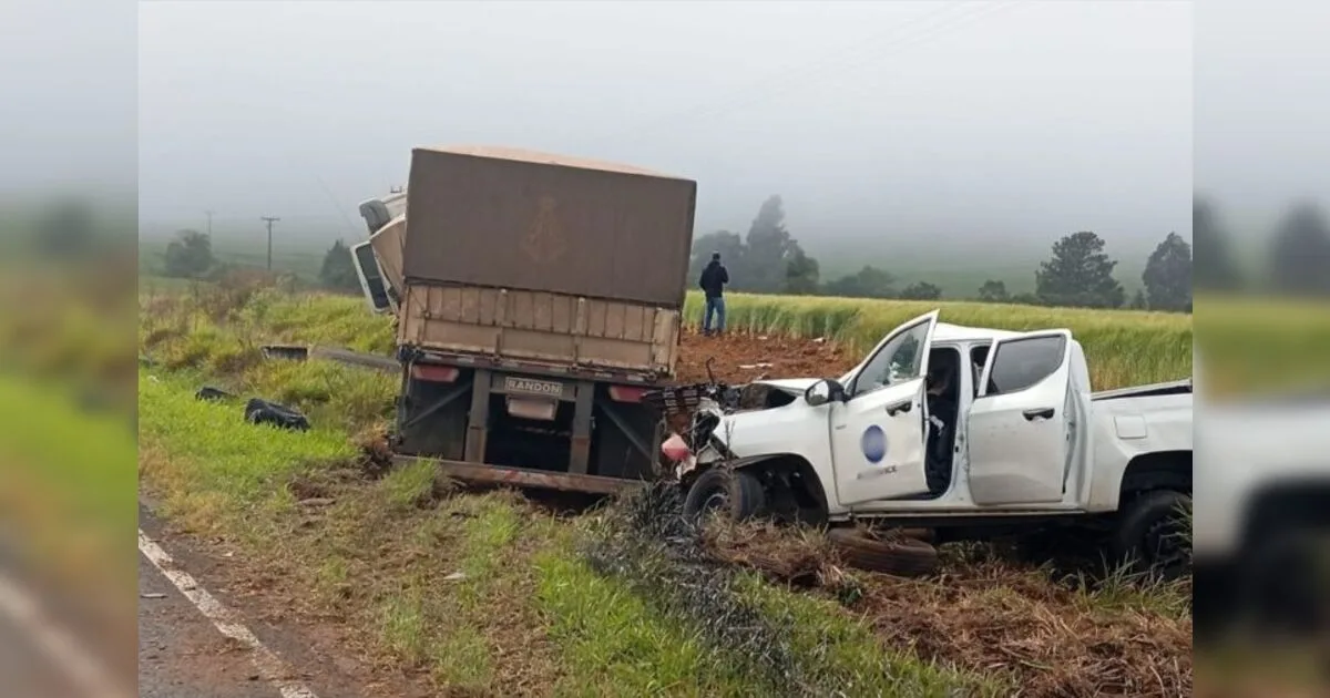 Cinco trabalhadores prestadores de serviço da Copel morrem em colisão frontal na PR-090