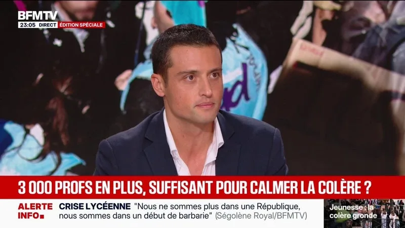 Arrivée de 3.000 professeurs remplaçants: "Il faut qu'on rende ce métier plus attractif par le salaire", affirme Aleksandar Nikolic, porte-parole du Rassemblement National