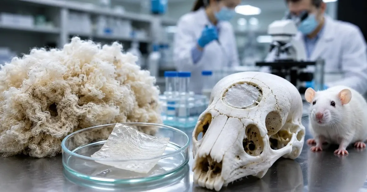 Más allá del colágeno: científicos están transformando la lana de oveja en un andamio capaz de ayudar a regenerar hueso dañado