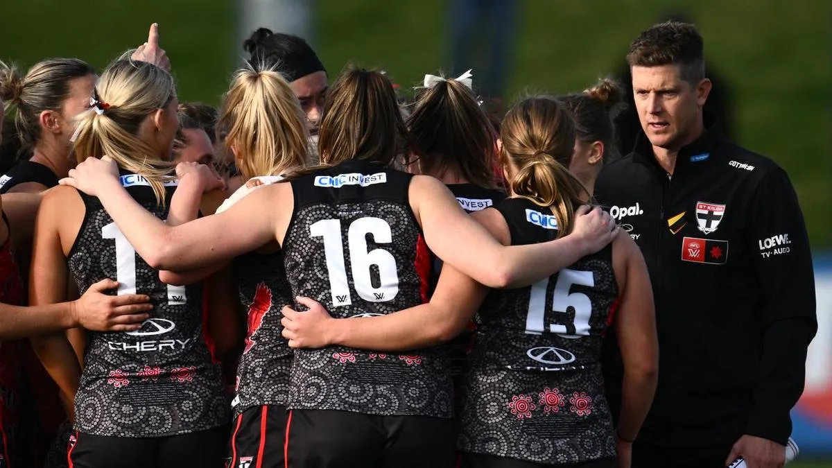 Saints end AFLW drought as coach bows out on high note